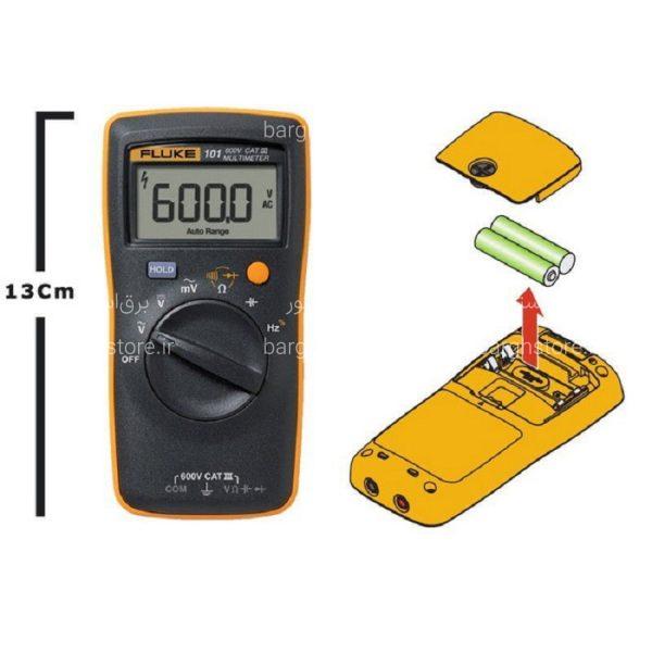 مولتی متر دیجیتال فلوک FLUKE مدل 101 - برق استور | فروشگاه اینترنتی لوازم الکتریکی